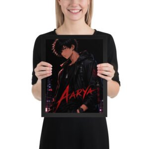 Aarya Crimson Framed Poster